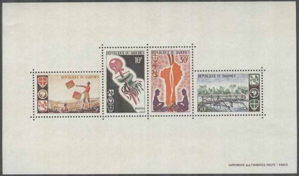 Dahomey - M BL   5 Scouting 1966, Block **