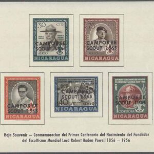 Nicaragua – M BL  63 Scouting – 7:e mellanamerikanska träffen – Påtryck, Block **