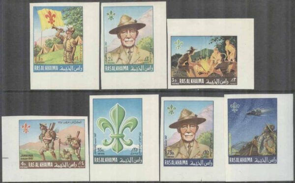 Ras Al Khaima - M  188-194 B Scouting - Världsträff i Idaho 1967, 7 kpl **