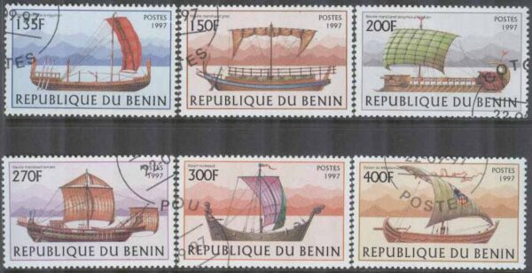 Benin - M  971-976 Segelfartyg för handel bla från Egypten, 6 kpl
