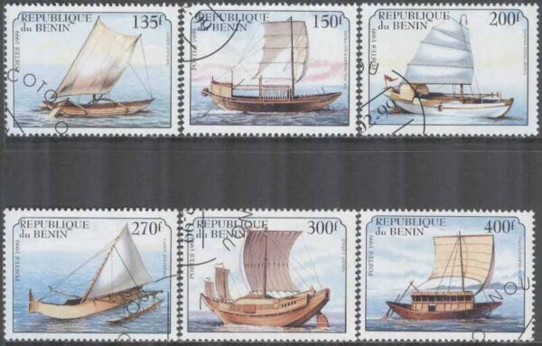 Benin - M 1126-1131 Segelfartyg bla Sampan från Hongkong, 6 kpl