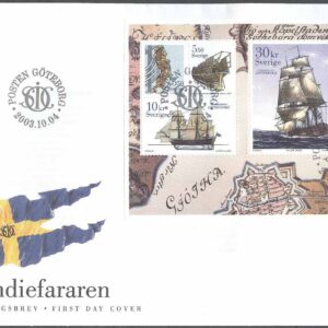 Sverige – FDC 2003-10-04 – Ostindiefarare, HBL kpl Vinjett 1