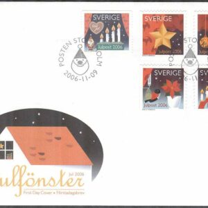 Sverige – FDC 2006-11-09 – Julpost – Inrikes julpost, 5 kpl Vinjett 1