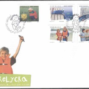 Sverige – FDC 2007-05-10 – Fiskelycka, 5 kpl Vinjett 1