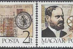 Ungern – M 3990-3991 A Frimärkets Dag 1988 bl.a. telefon och morseapparat, 2 kpl **