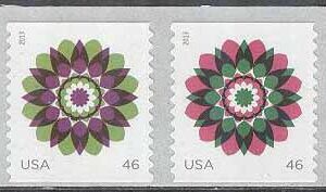 USA – M 4914-4917 Blomblad som Kalejdoskåpbilder, 4-strip kpl **