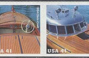 USA – M 4267-4270 Klassiska Tävlingsbåtar i Mahogny bla Thunderbird, 4-strip kpl **