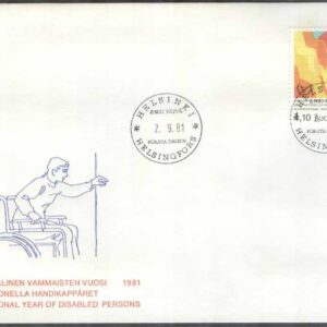 Finland – FDC 1981-09-02 – Internationella Handikappåret 1981, 1 kpl Vinjett 4