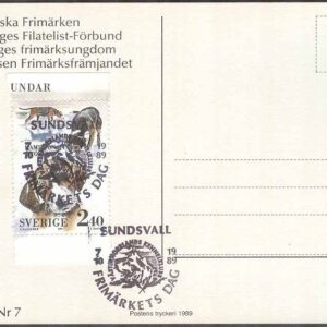 Sundsvall 7/10-89 Frimärkets Dag Västernorrlands Kennelklubb