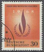 Tyskland – M  575 FN –  Mänskliga Rättigheter 1968, 1 kpl