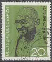 Tyskland – M  608 Mahatma Gandhi 100 år – Frihets kämpe, 1 kpl