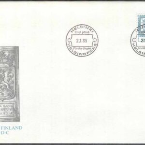 Finland – FDC 1985-01-02 – Vapentyp. Typ II B, märke Vinjett 1