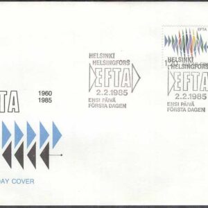 Finland – FDC 1985-02-02 – EFTA 25 år, 1 kpl Vinjett 1
