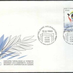 Finland – FDC 1985-06-19 – Säkerhet och samarbete i Europa, 1 kpl Vinjett 1