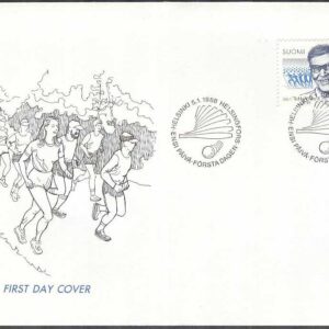 Finland – FDC 1988-01-05 – Sport – Lauri ”Tahko” Pihkala, 1 kpl Vinjett 1
