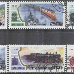 Nordkorea – M 3064-3069 Järnväg – Lok bla E-Lok Pulgungi, 6 kpl