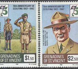 St. Vincent Grenadines – M  247-248 Scouting 75 år, 2 kpl **