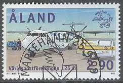 Åland – F  159 Världspostföreningen UPU 125 år – Postflygplan & Postbil, 1 kpl