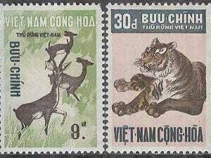 Sydvietnam – M  474-475 Däggdjur – Sambarhjort & Tiger, 2 kpl ** kh