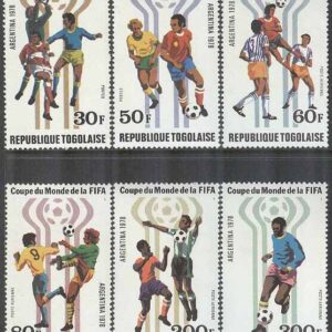 Togo – M 1300-1305 A VM i Fotboll i Argentina 1978, 6 kpl **