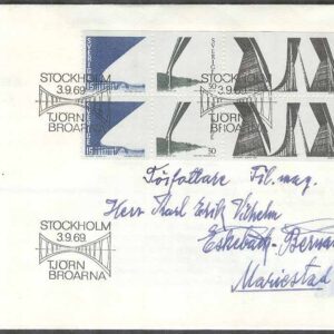 Sverige – FDC 1969-09-03 – Tjörnbroarna, HBL kpl Adressat Se beskrivning