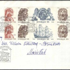 Sverige – FDC 1969-09-03 – Regalskeppet Wasa, Block kpl Adressat Se beskrivning