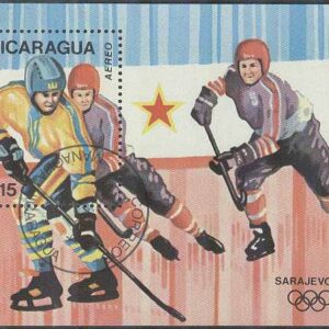 Nicaragua – M BL 155 OS i Sarajevo 1984 Ishockey, Block stpl