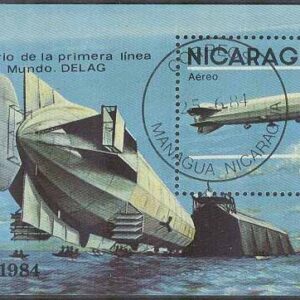 Nicaragua – M BL 158 Flygning med Zeppelinare 75 år – Utställning, Block