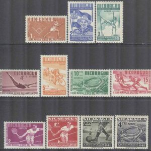 Nicaragua – M  984-990, 996-998, 1000 A VM i Amatörbaseball, 11 olika **/*