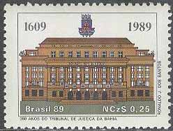 Brasilien – M 2287 Domstolen i Bahia 380 år – Byggnad, 1 kpl **
