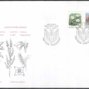 Finland – FDC 1990-01-19 – Landskapsblommor I, 2 kpl Vinjett 1