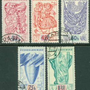 Tjeckoslovakien – M 1068-1072 Världsutställlningen 1958 i Bryssel, 5 kpl stpl