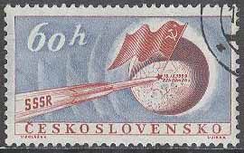 Tjeckoslovakien – M 1152 Rymd – Sonden Lunik 2 till Månen, 1 kpl