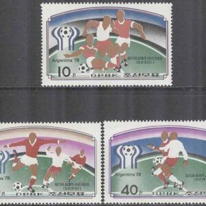 Nordkorea – M 1676-1678 VM i Fotboll i Argentina 1978, 3 kpl **