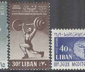 Libanon – M  643-645 A Sport – 3:e Medelhavsspelen 1959, 3 kpl *
