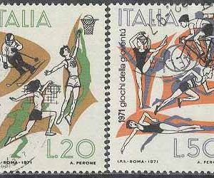 Italien – M 1341-1342 Sport – Ungdomsuniversiaden 1971, 2 kpl