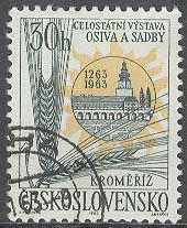 Tjeckoslovakien – M 1410 Staden Kremsier 700 år – Jurdbruksutställning, 1 kpl
