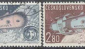 Tjeckoslovakien – M 1413-1414 Gruppflygning Wostok 5 och Wostok 6, 2 kpl