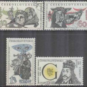 Tjeckoslovakien – M 1459-1462 Personligheter bla G Galilei, 4 kpl