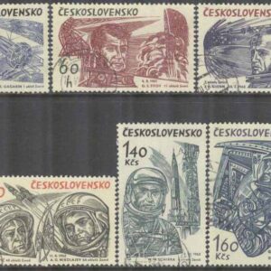 Tjeckoslovakien – M 1463-1470 Rymd – Rymfarare bla J Glenn, 8 kpl
