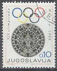 Jugoslavien – M Zw   35 OS i Mexiko 1968 OS ringar, 1 kpl