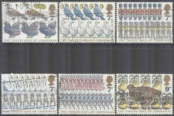 England - M  750-755 Jul 1977 - Fåglar, 6 kpl kh
