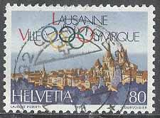 Schweiz – M 1269 Sport – Internationella OS Kommittén i Lausanne 60 år, 80 C stpl