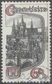 Tjeckoslovakien – M 1486 Prager Burg 1000 år – Byggnad, 1 kpl