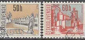 Tjeckoslovakien – M 1657-1660 Stadsvyer över bla Ostrava, 4 kpl