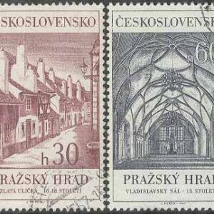 Tjeckoslovakien – M 1705-1706 Prager Burg – Byggnad, 2 kpl