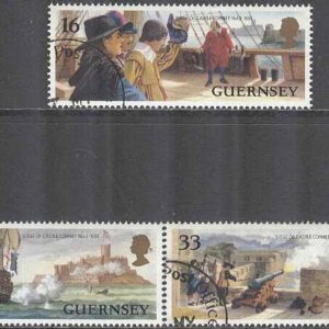 Guernsey – M  612-613, 615 Belägring av Slottet Cornet 350 år – Fartyg, 3 olika