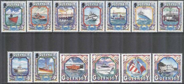 Guernsey - M  819-831 Fartyg bla Räddningsbåten Flying Christine III, 13 av 14 **