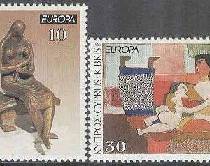 Cypern – M  803-804 Europa CEPT 1993 Tidlös Konst, 2 kpl **