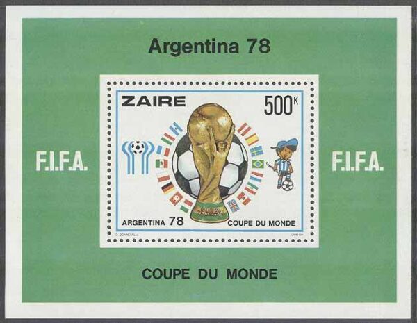 Zaire - M BL  18 VM i Fotboll i Argentina 1978, Block **